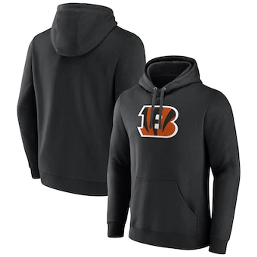 Men's Fanatics Black Cincinnati Bengals Primary Logo Fleece Pullover Hoodie