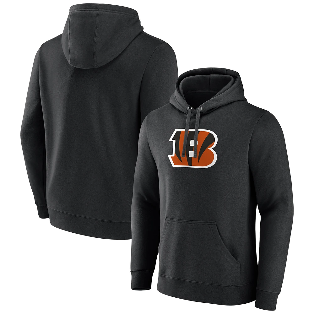 Men's Fanatics Black Cincinnati Bengals Primary Logo Fleece Pullover Hoodie