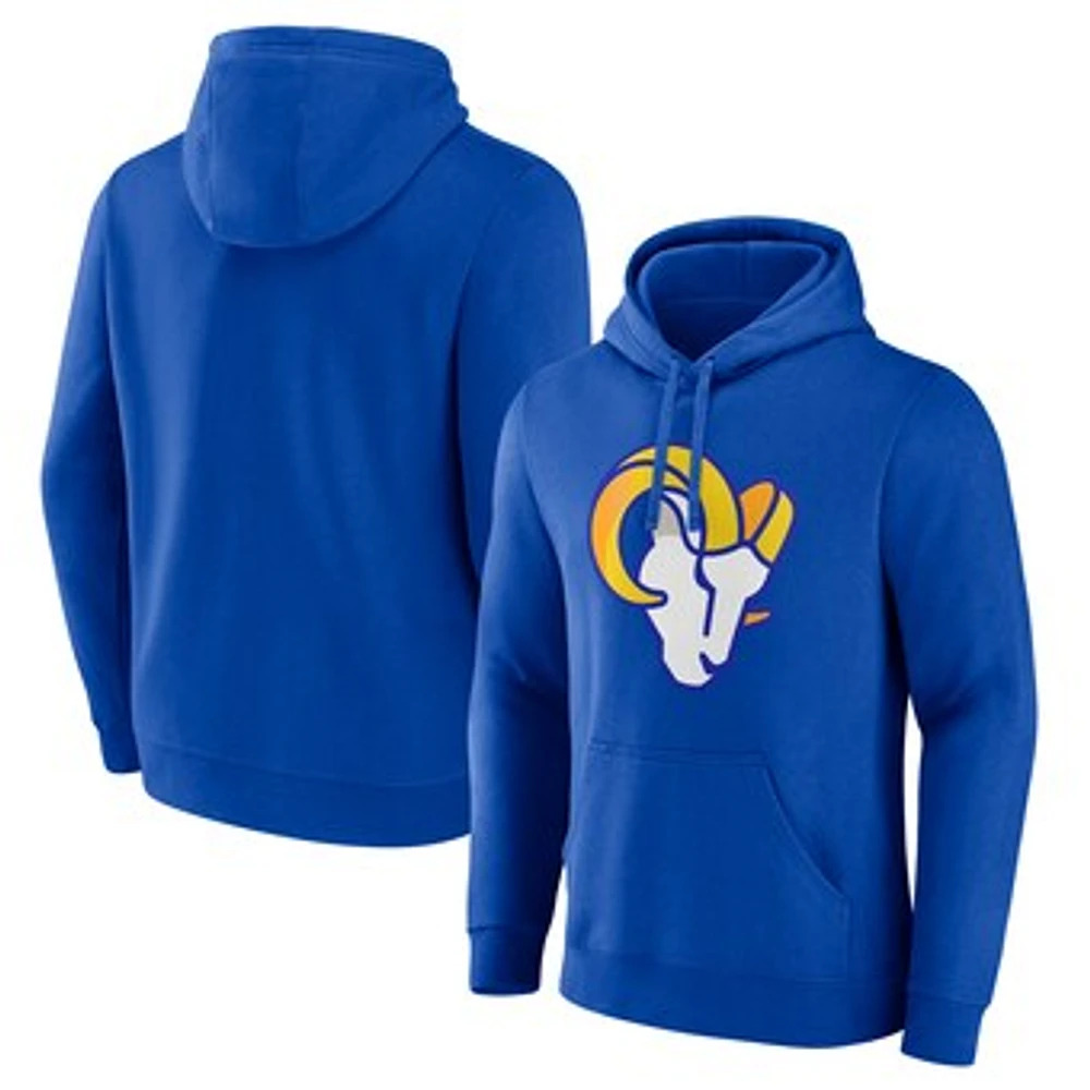 Men's Fanatics Royal Los Angeles Rams Primary Logo Fleece Pullover Hoodie