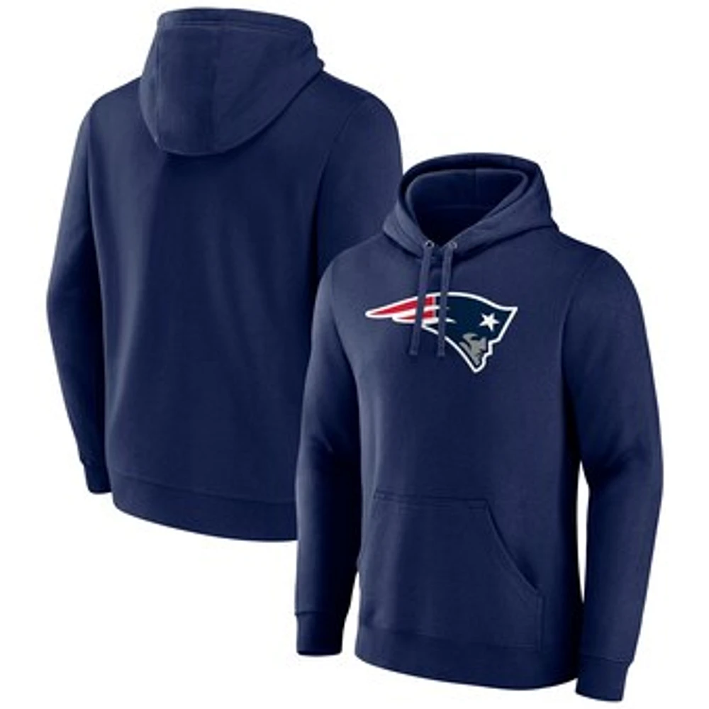 Men's Fanatics Navy New England Patriots Primary Logo Fleece Pullover Hoodie