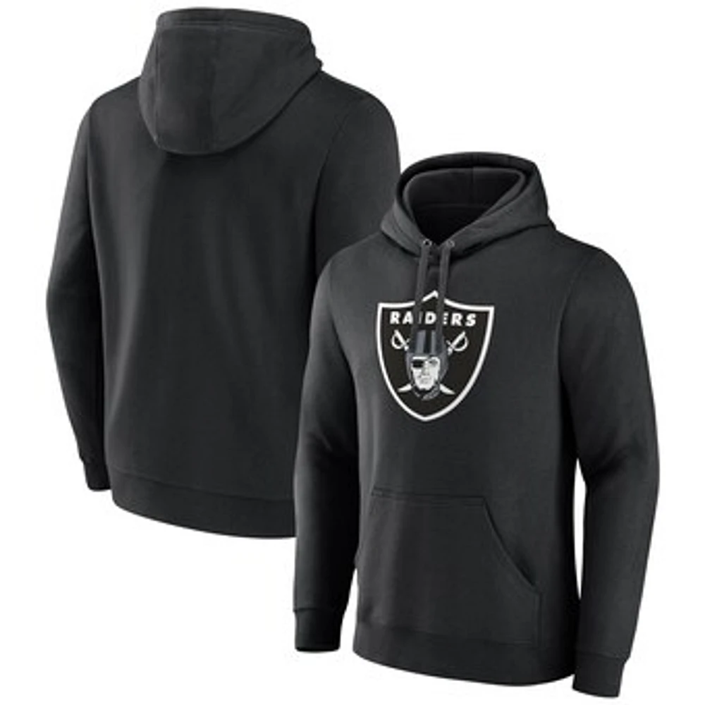 Men's Fanatics Black Las Vegas Raiders Primary Logo Fleece Pullover Hoodie