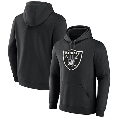 Men's Fanatics Black Las Vegas Raiders Primary Logo Fleece Pullover Hoodie