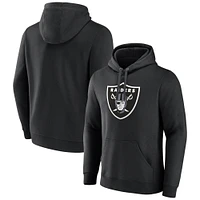 Men's Fanatics Black Las Vegas Raiders Primary Logo Fleece Pullover Hoodie