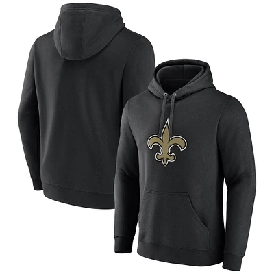 Men's Fanatics Black New Orleans Saints Primary Logo Fleece Pullover Hoodie