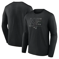 Men's Fanatics Black New England Patriots Shadow Tri-Code Long Sleeve T-Shirt