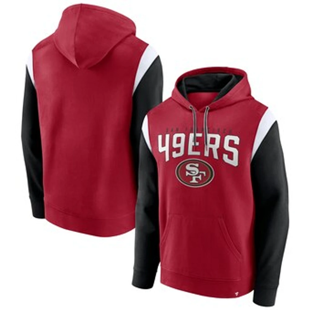 Men's Fanatics Scarlet San Francisco 49ers Trench Battle Pullover Hoodie