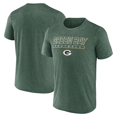 Men's Fanatics Heather Green Bay Packers Quick Repeat Long Sleeve T-Shirt