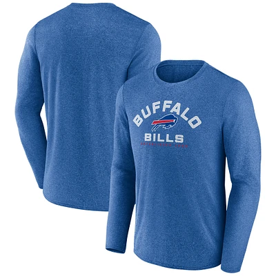 Men's Fanatics Heather Royal Buffalo Bills Tech Arc Long Sleeve T-Shirt