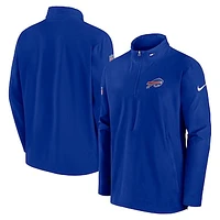 Men's Nike Royal Buffalo Bills 2023 Sideline Coach Half-Zip Hoodie Jacket