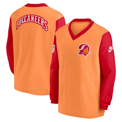 Men's Nike  Orange Tampa Bay Buccaneers Throwback V-Neck Pullover Windbreaker