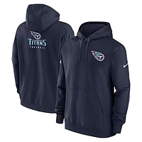 Men's Nike Navy Tennessee Titans Sideline Club Fleece Pullover Hoodie