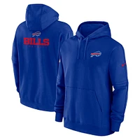 Men's Nike Royal Buffalo Bills Sideline Club Fleece Pullover Hoodie