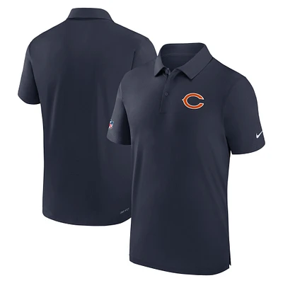 Men's Nike Navy Chicago Bears Sideline Coaches Performance Polo