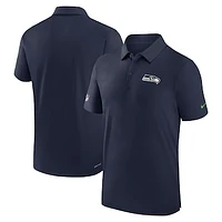 Men's Nike College Navy Seattle Seahawks Sideline Coaches Performance Polo