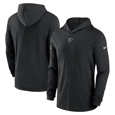 Men's Nike Black Atlanta Falcons Sideline Performance Long Sleeve Hoodie T-Shirt