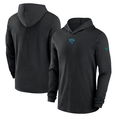 Men's Nike Black Jacksonville Jaguars Sideline Performance Long Sleeve Hoodie T-Shirt