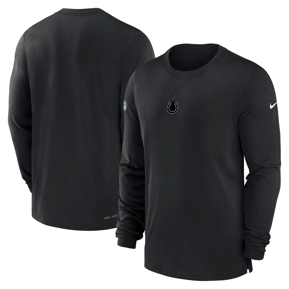 Men's Nike Black Indianapolis Colts 2023 Sideline Performance Long Sleeve T-Shirt