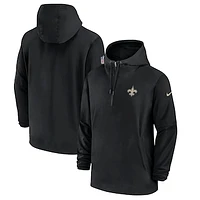 Men's Nike Black New Orleans Saints Sideline Half-Zip Hoodie