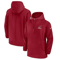 Men's Nike Cardinal Arizona Cardinals Sideline Half-Zip Hoodie