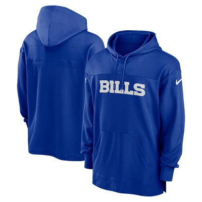 Men's Nike  Royal Buffalo Bills 2023 Sideline Lightweight Performance Hooded Top