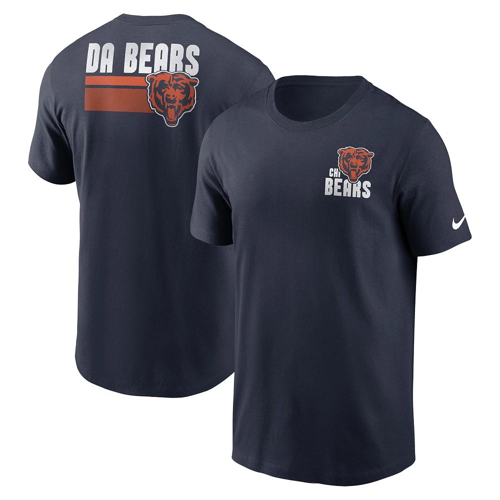 Men's Nike Navy Chicago Bears Blitz Essential T-Shirt