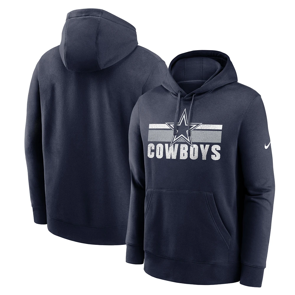 Men's Nike Navy Dallas Cowboys Club Fleece Pullover Hoodie