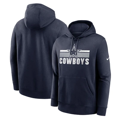 Men's Nike Navy Dallas Cowboys Club Fleece Pullover Hoodie