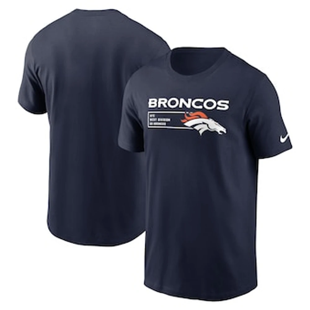 Men's Nike Navy Denver Broncos Division Essential T-Shirt