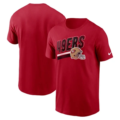 Men's Nike Scarlet San Francisco 49ers Essential Blitz Lockup T-Shirt