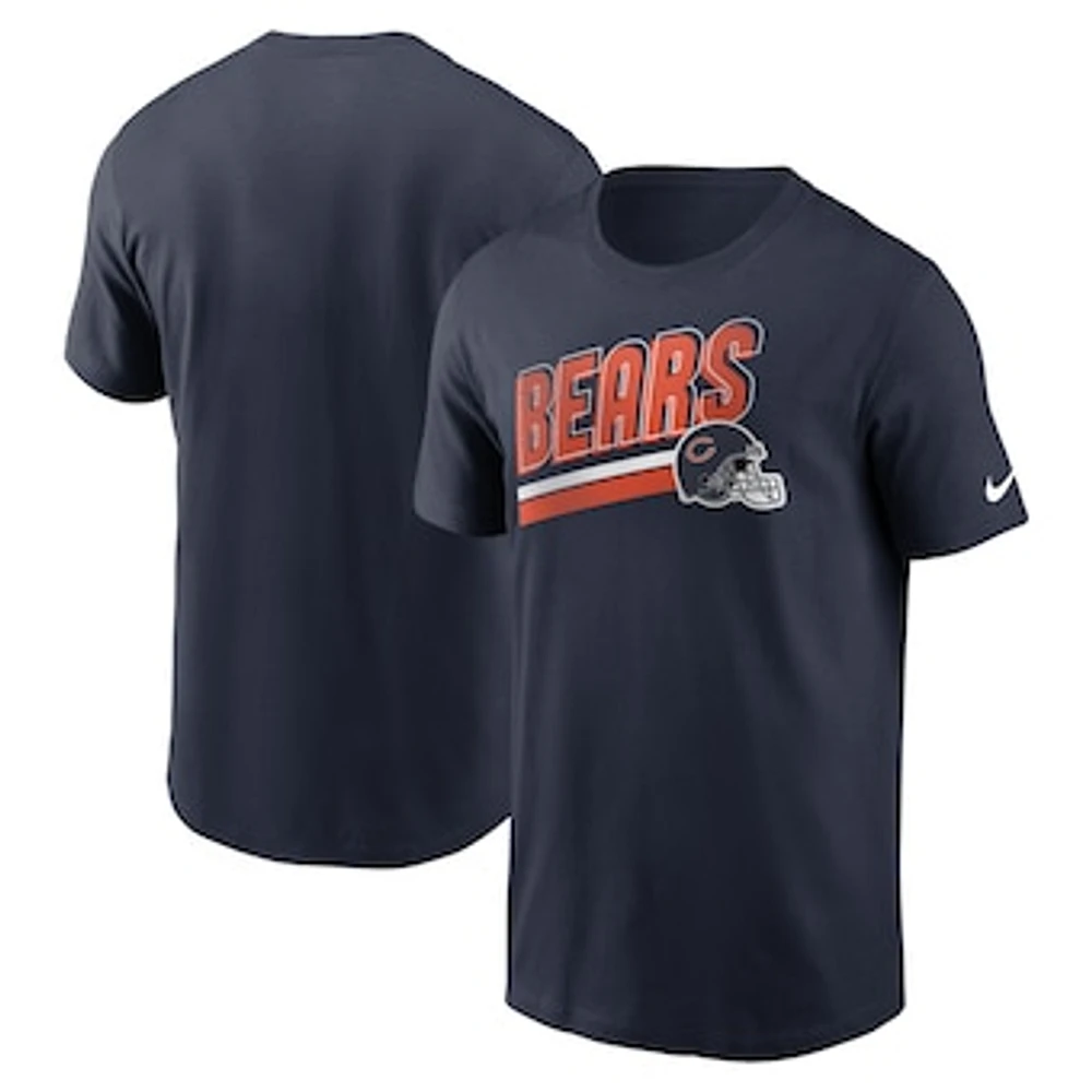 Men's Nike Navy Chicago Bears Essential Blitz Lockup T-Shirt