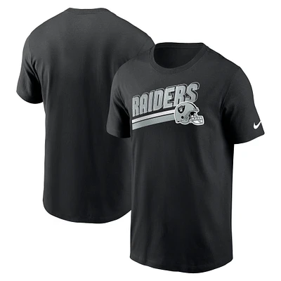 Men's Nike Black Las Vegas Raiders Essential Blitz Lockup T-Shirt