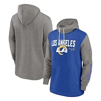 Men's Nike Royal Los Angeles Rams Fashion Color Block Pullover Hoodie