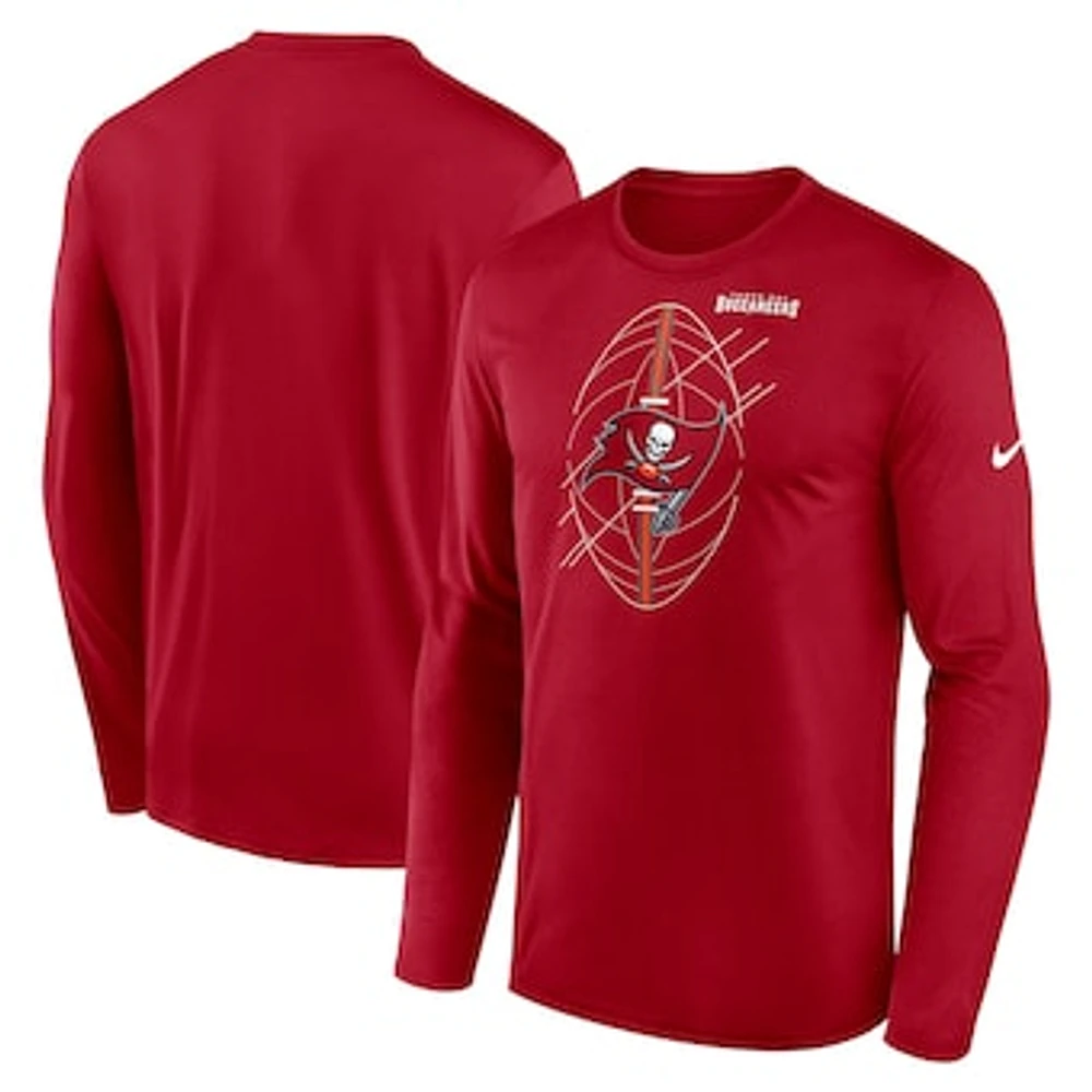 Men's Nike Red Tampa Bay Buccaneers Legend Icon Long Sleeve T-Shirt