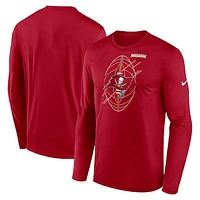 Men's Nike Red Tampa Bay Buccaneers Legend Icon Long Sleeve T-Shirt