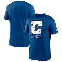 Men's Nike Royal Indianapolis Colts Legend Yard Lines Performance T-Shirt