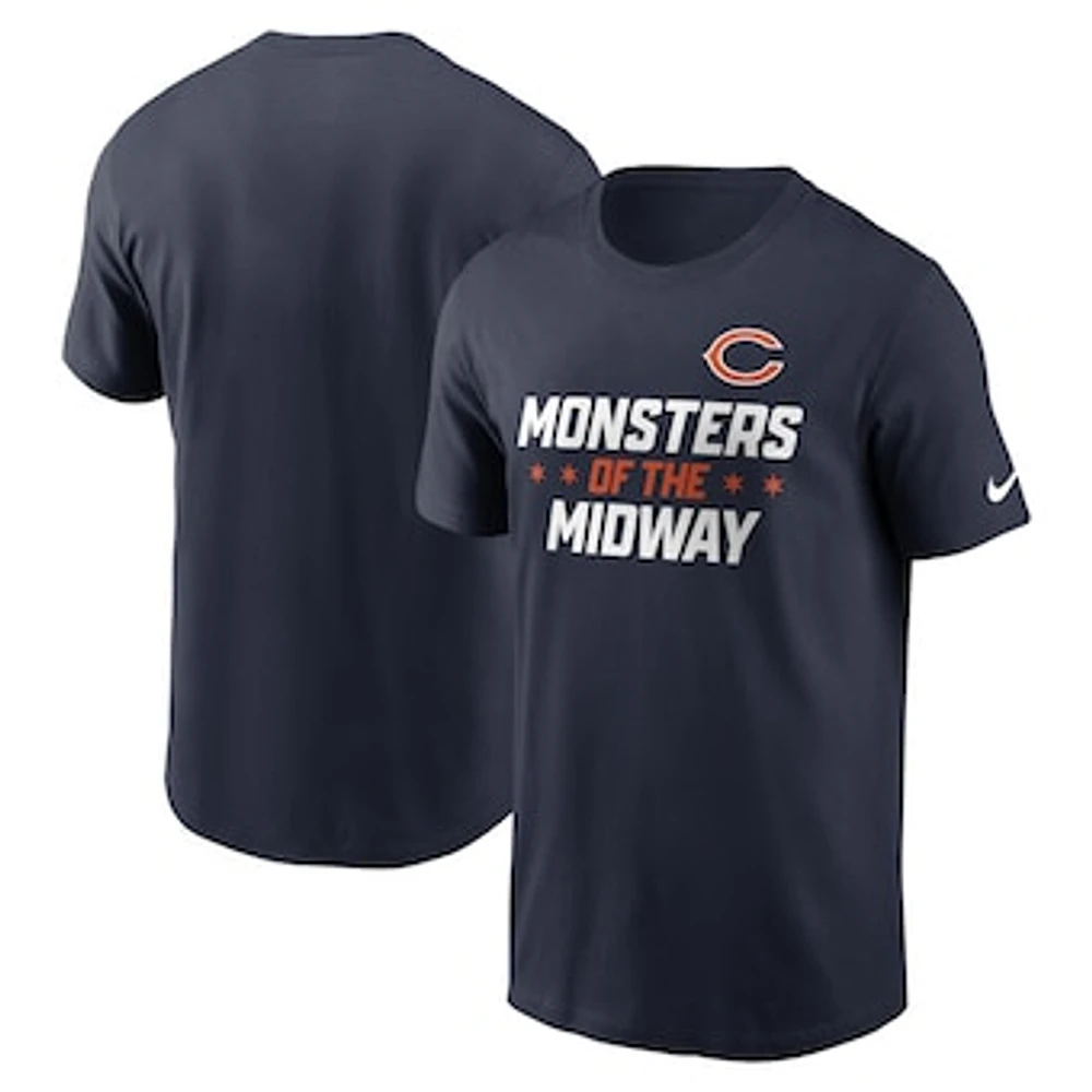 Men's Nike  Navy Chicago Bears Local Essential T-Shirt