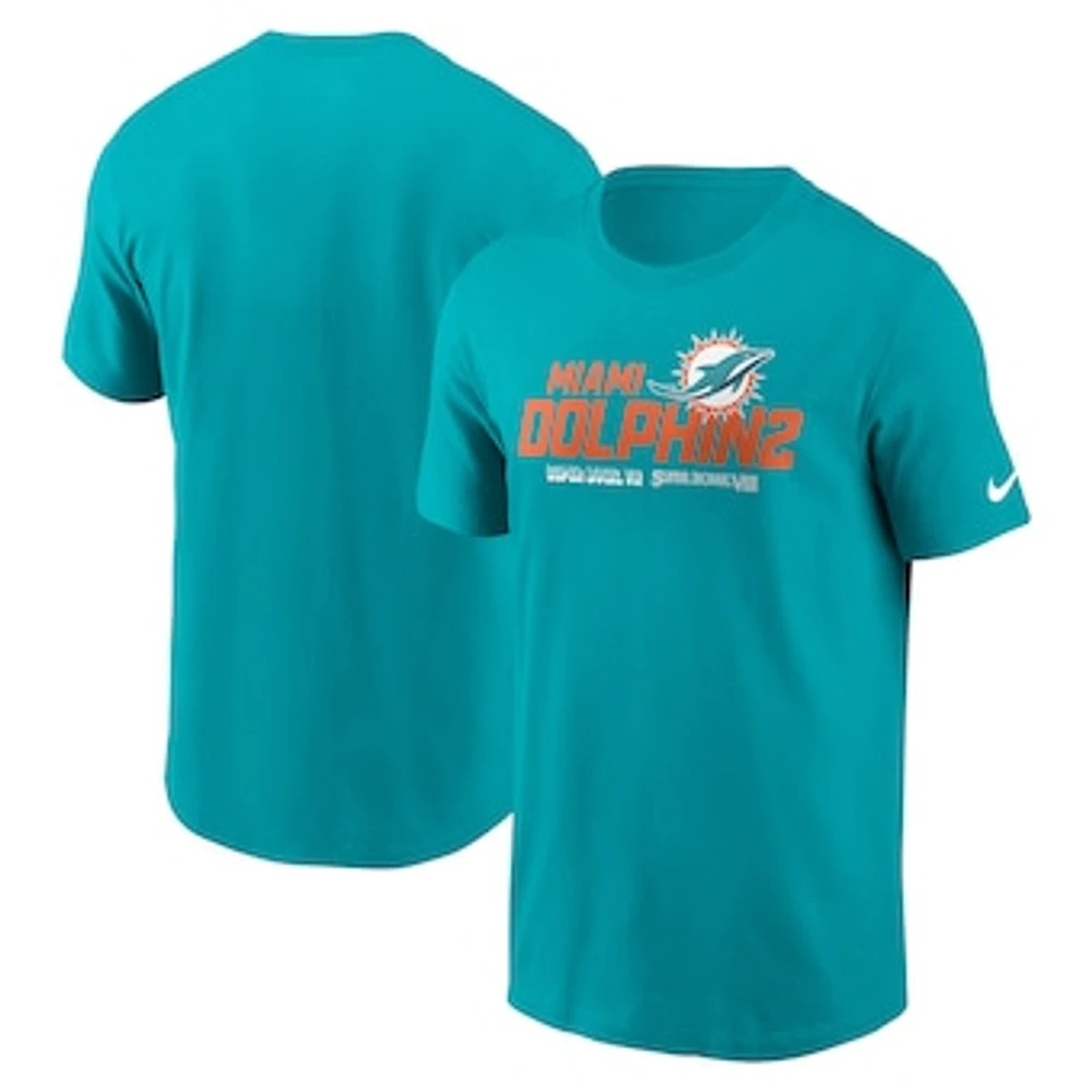 Men's Nike  Aqua Miami Dolphins Local Essential T-Shirt