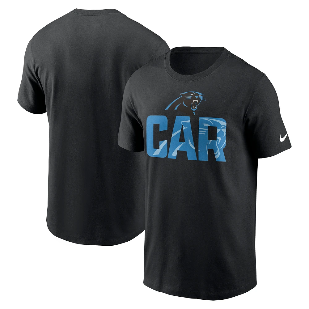 Men's Nike  Black Carolina Panthers Local Essential T-Shirt