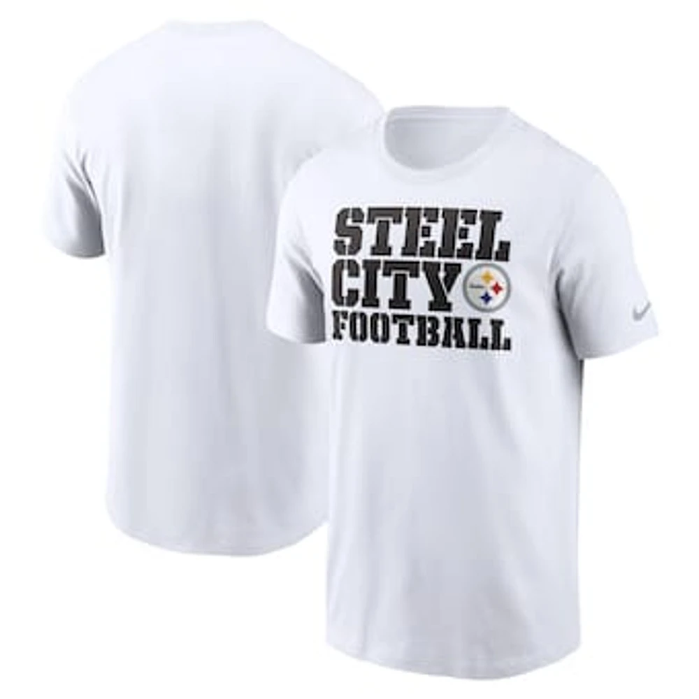 Men's Nike  White Pittsburgh Steelers Local Essential T-Shirt