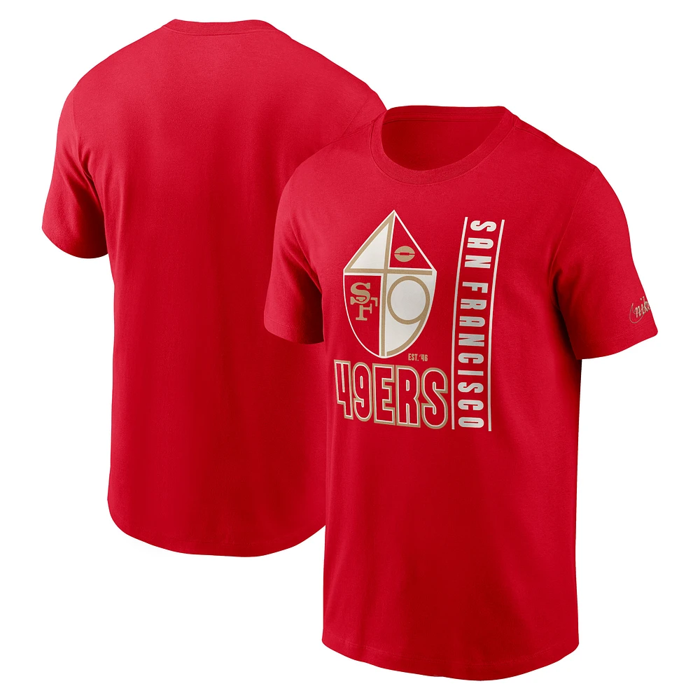 Men's Nike Scarlet San Francisco 49ers Lockup Essential T-Shirt