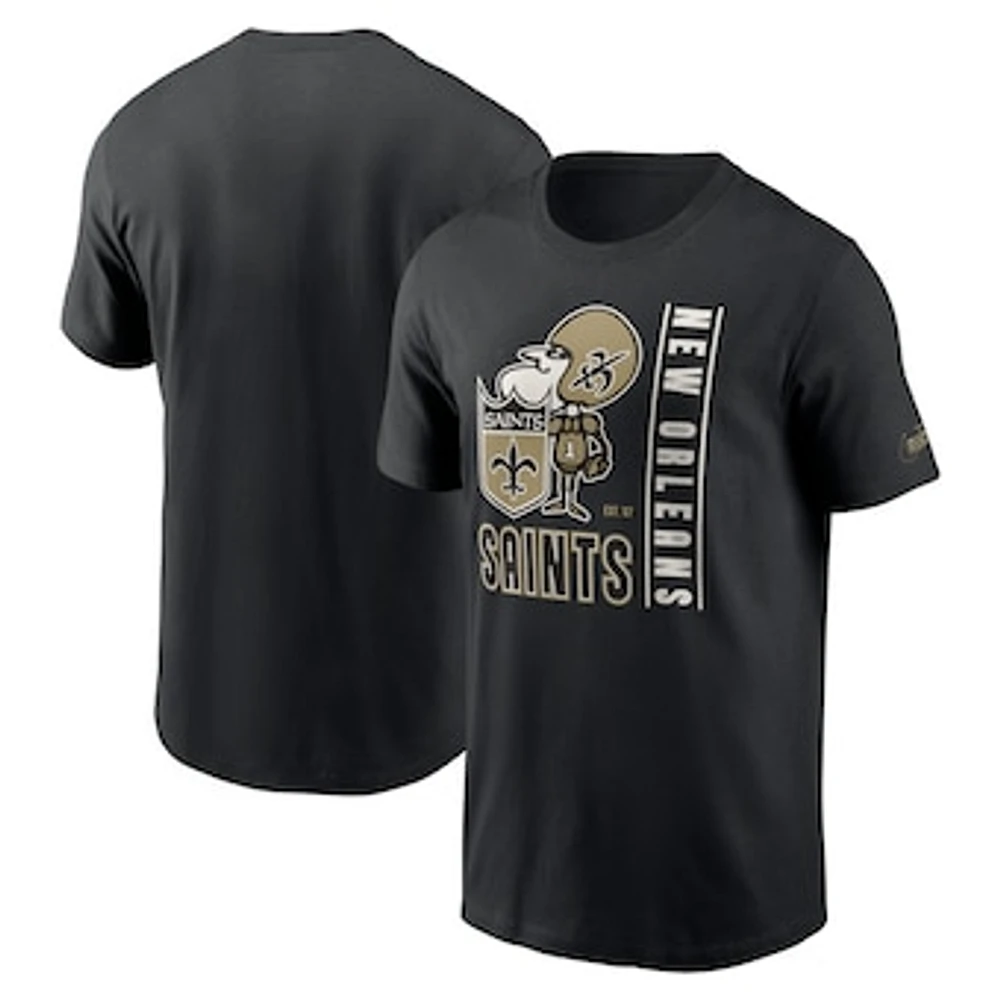 Men's Nike  Black New Orleans Saints Lockup Essential T-Shirt