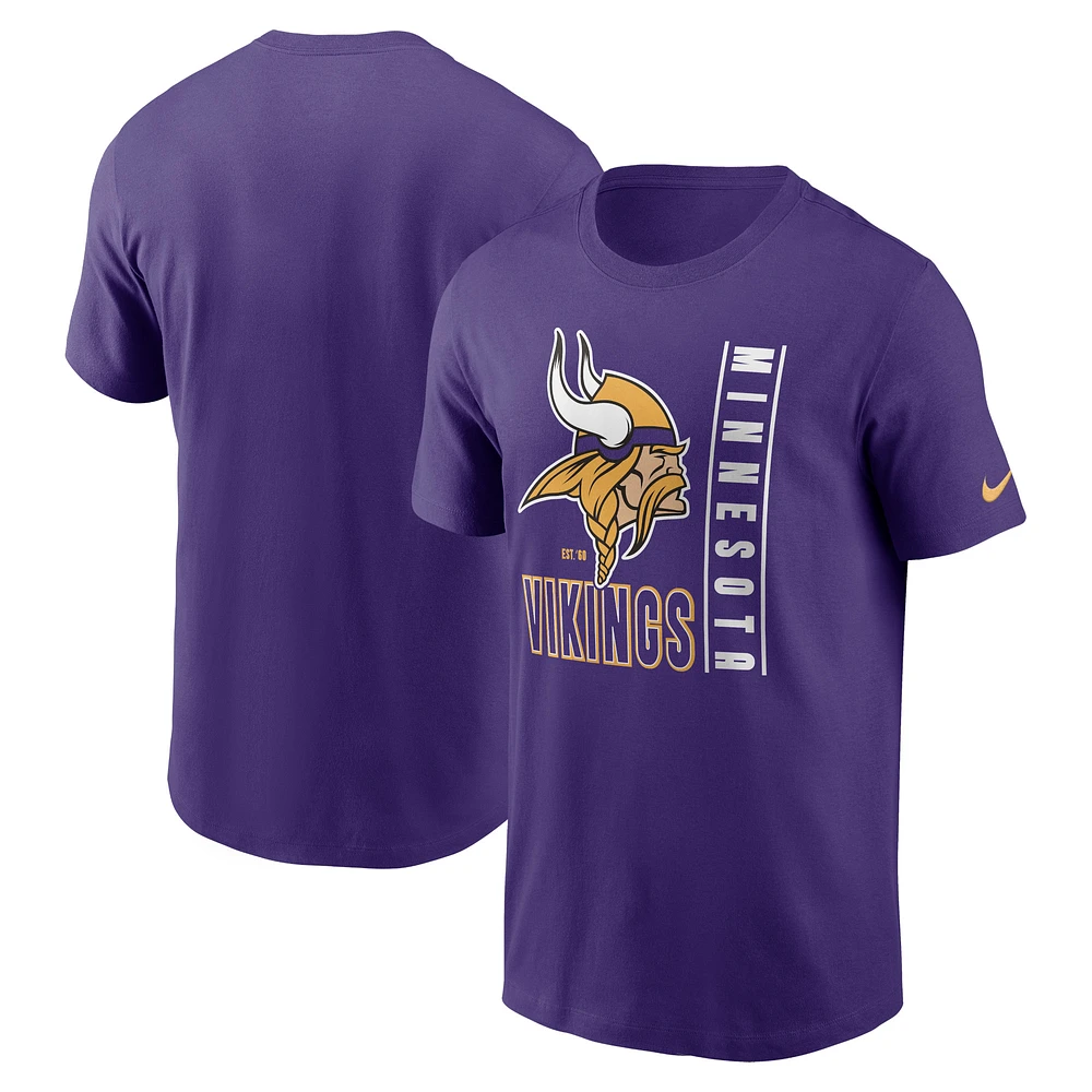 Men's Nike  Purple Minnesota Vikings Lockup Essential T-Shirt