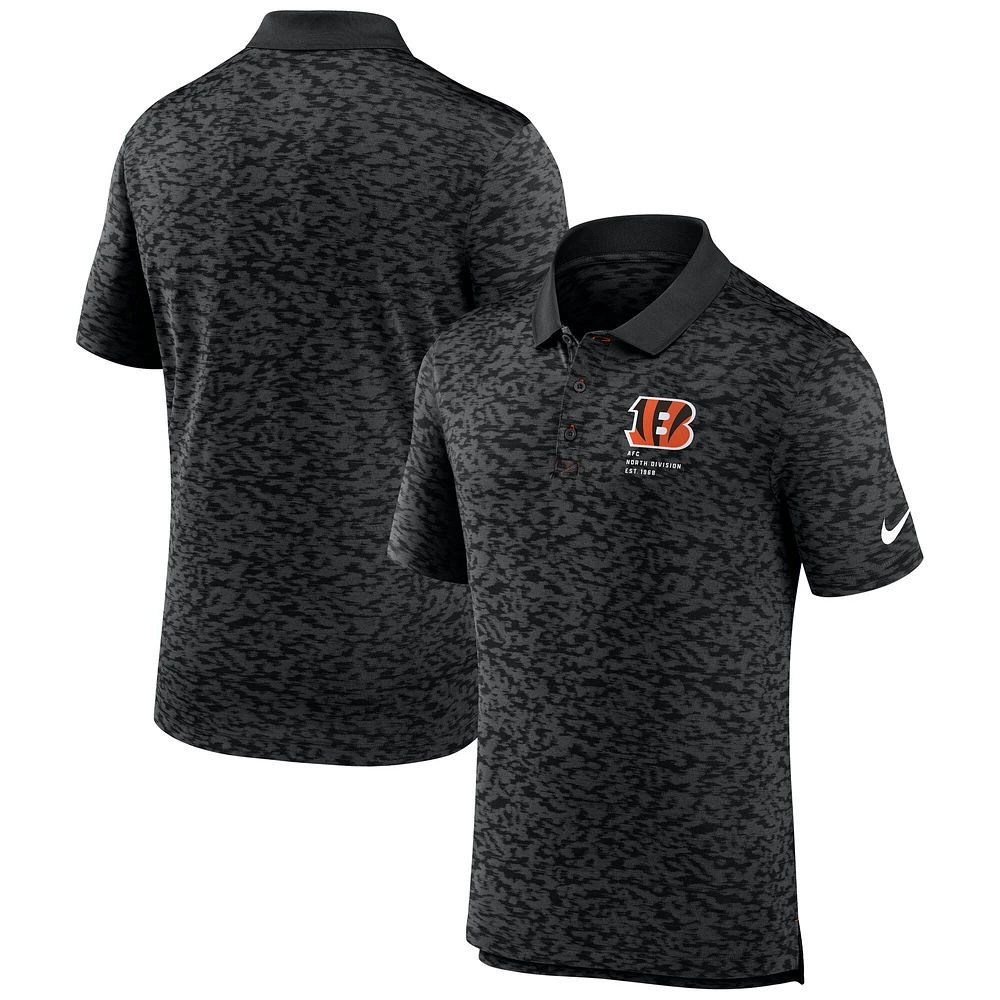 Men's Nike Black Cincinnati Bengals Pique Fashion Performance Polo