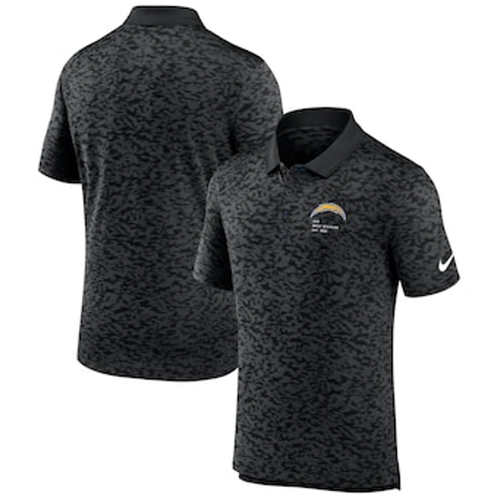 Men's Nike Black Los Angeles Chargers Pique Fashion Performance Polo