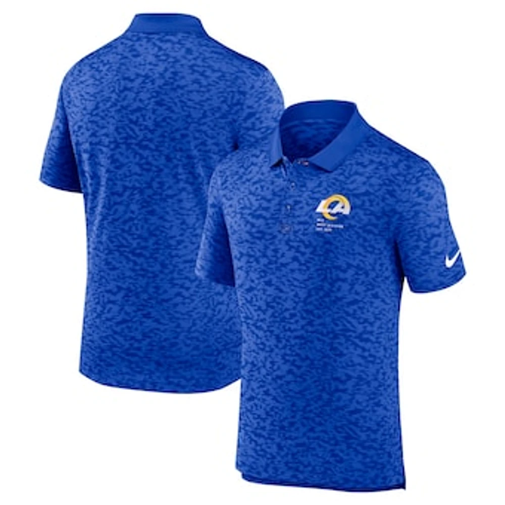 Men's Nike Royal Los Angeles Rams Pique Fashion Performance Polo