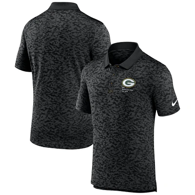 Men's Nike Black Green Bay Packers Pique Fashion Performance Polo