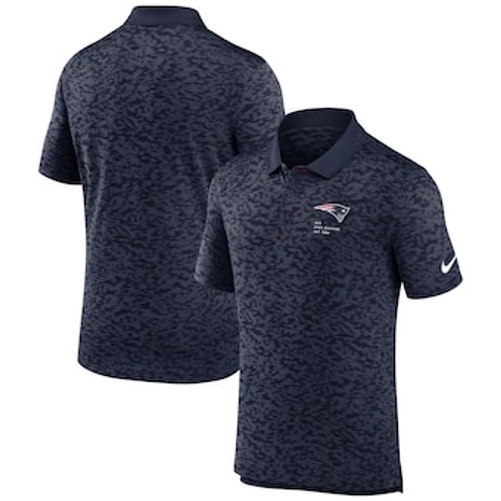 Men's Nike Navy New England Patriots Pique Fashion Performance Polo