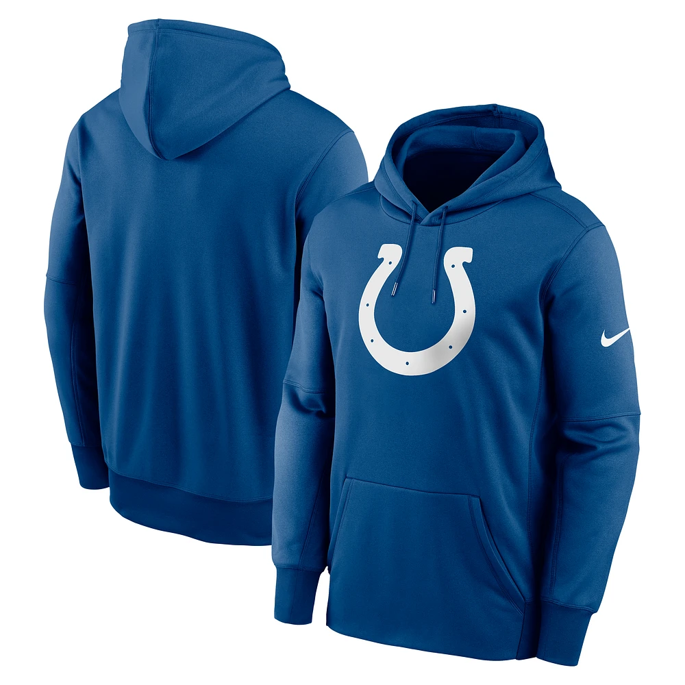 Men's Nike Royal Indianapolis Colts Primary Logo Performance Pullover Hoodie