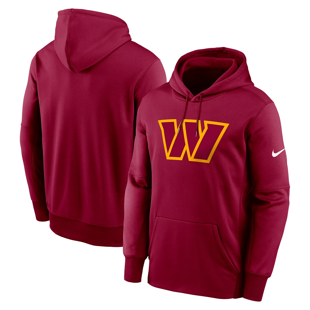 Men's Nike Burgundy Washington Commanders Primary Logo Performance Pullover Hoodie