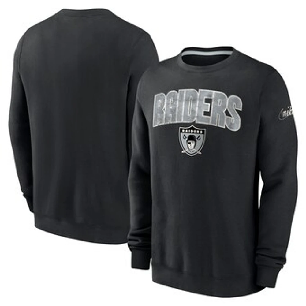 Men's Nike Black Las Vegas Raiders Rewind Club Pullover Sweatshirt